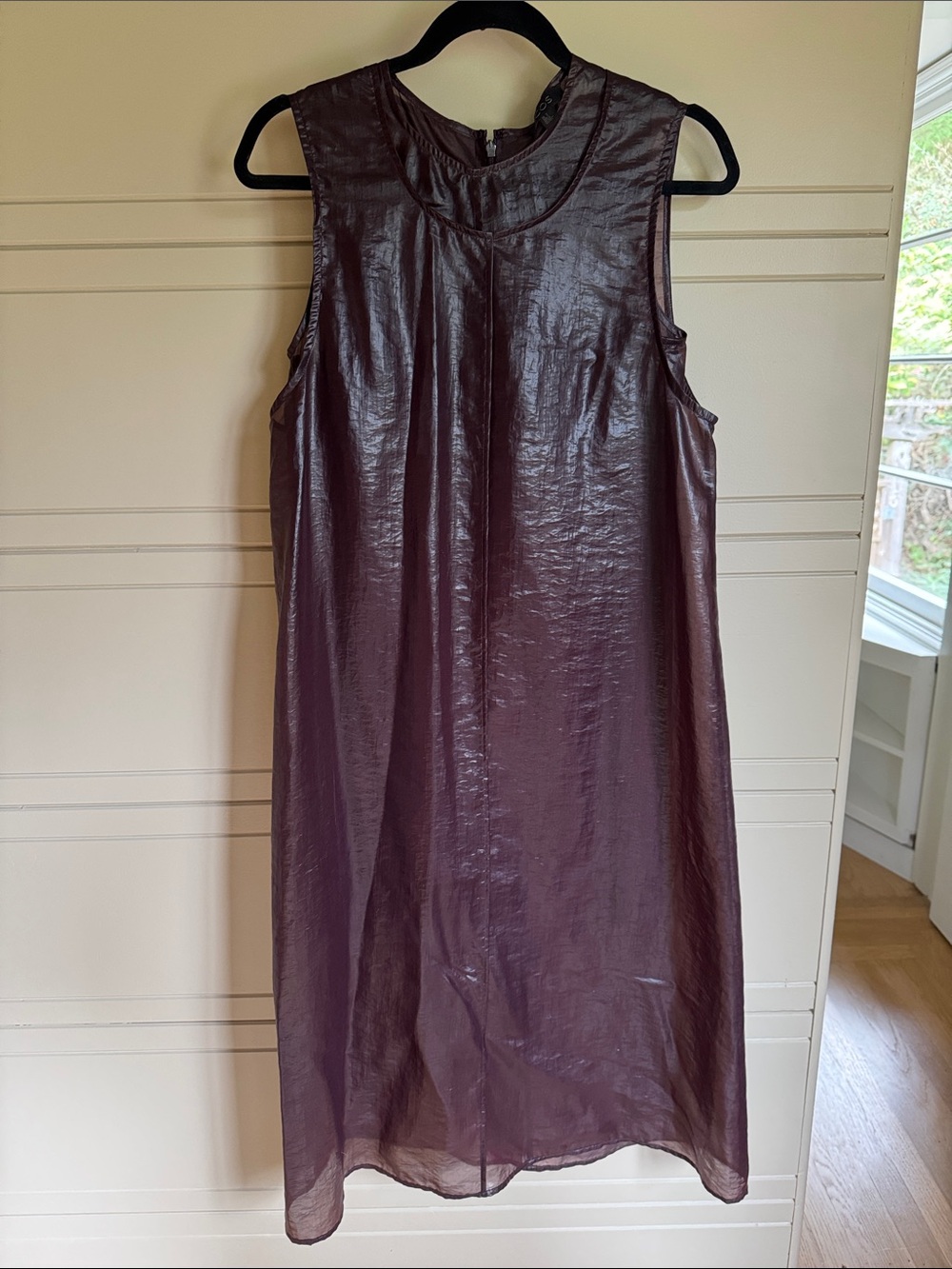 COS Sleeveless maroon/ Plum double layered  dress